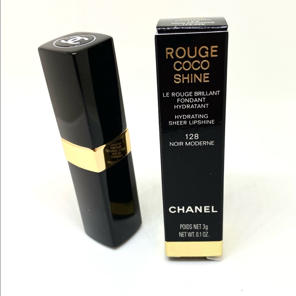 CHANEL •ROUGE COCO SHINE
•128 NOIR MODERNE